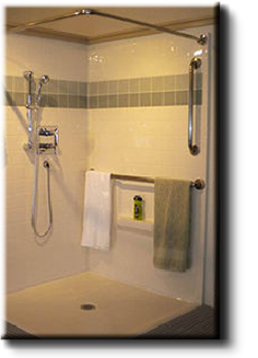 zero clearance roll-in showers