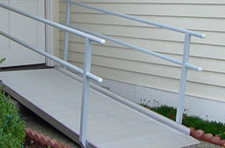 aluminum ramp for wheelchairs or walkers